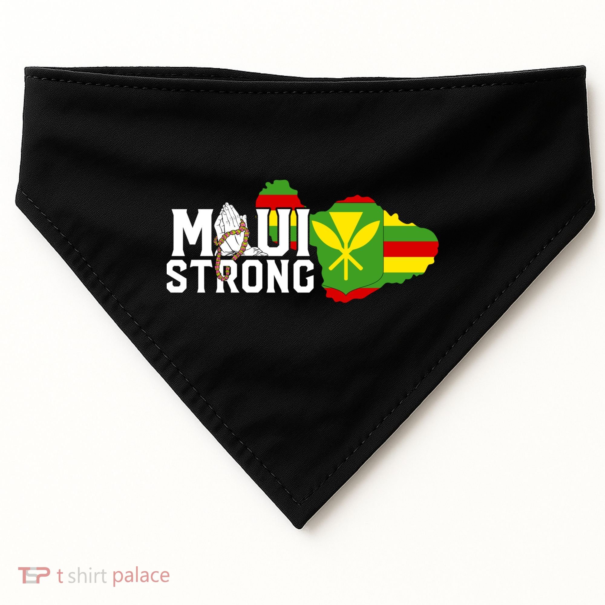 Pray For Maui Hawaii Strong USA-Made Doggie Bandana