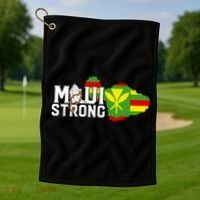Pray For Maui Hawaii Strong Golf Towel thumb 1