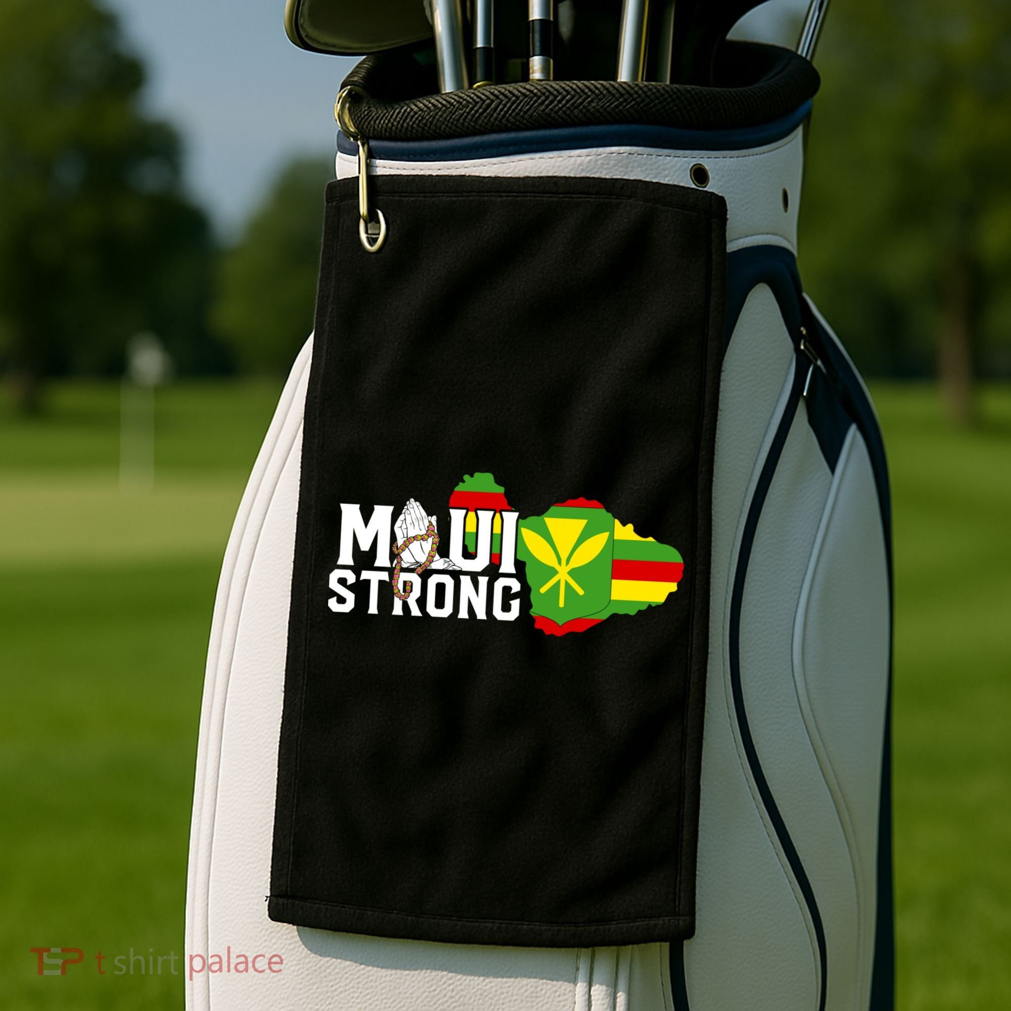 Pray For Maui Hawaii Strong Golf Towel