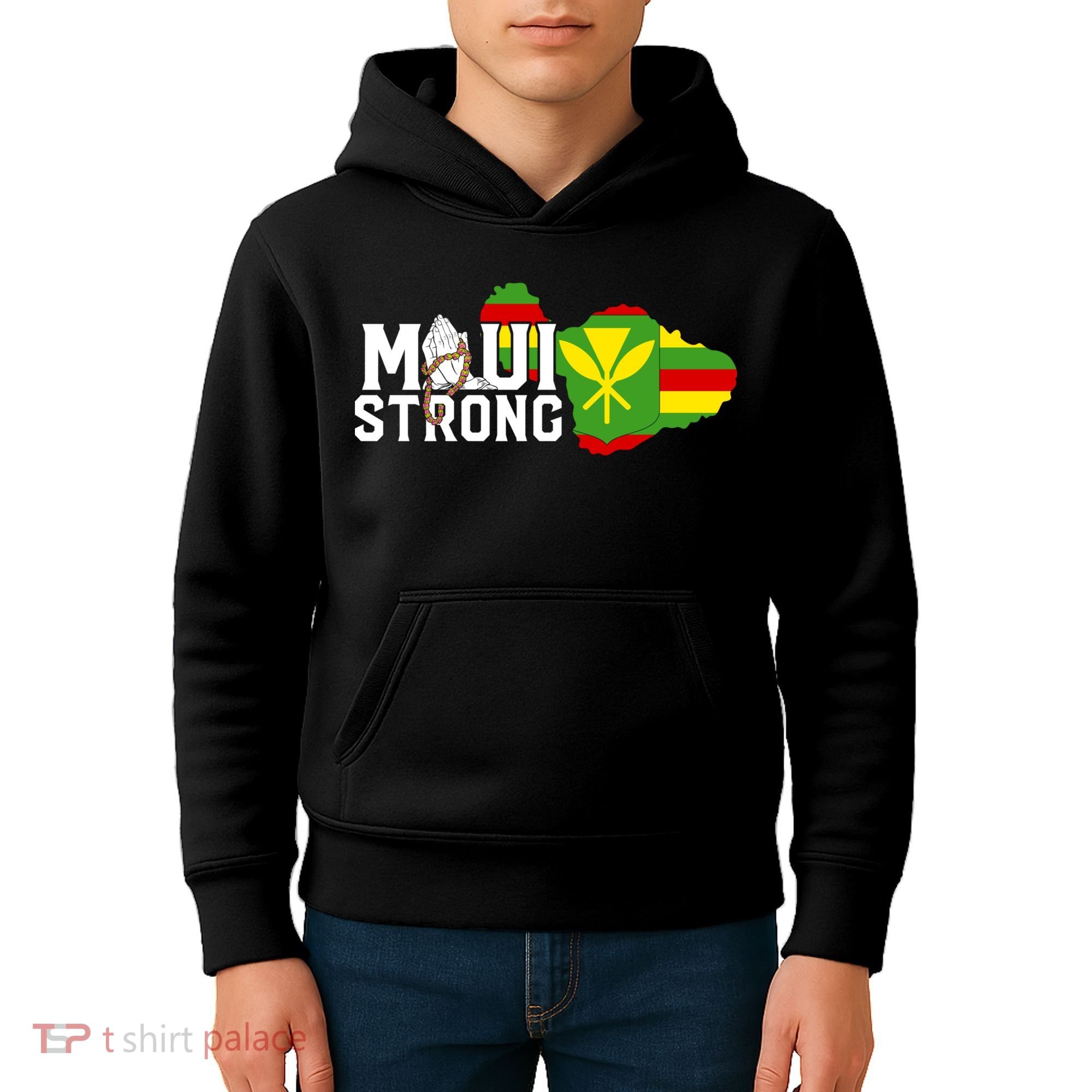 Pray For Maui Hawaii Strong Kids Hoodie
