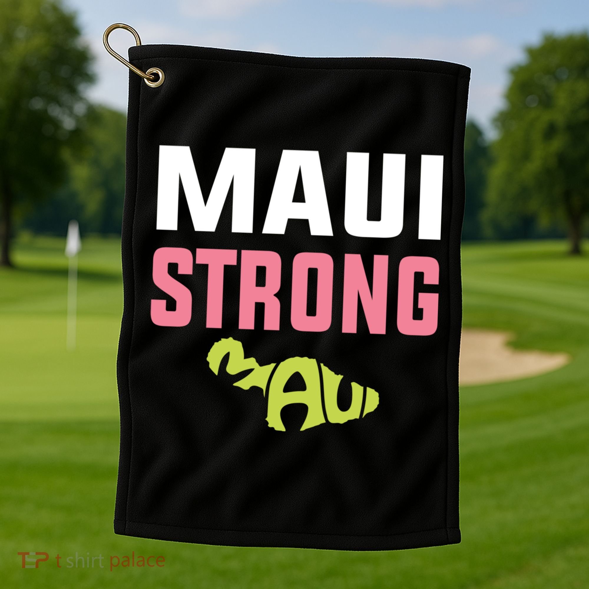 Pray For Maui Hawaii Strong Golf Towel