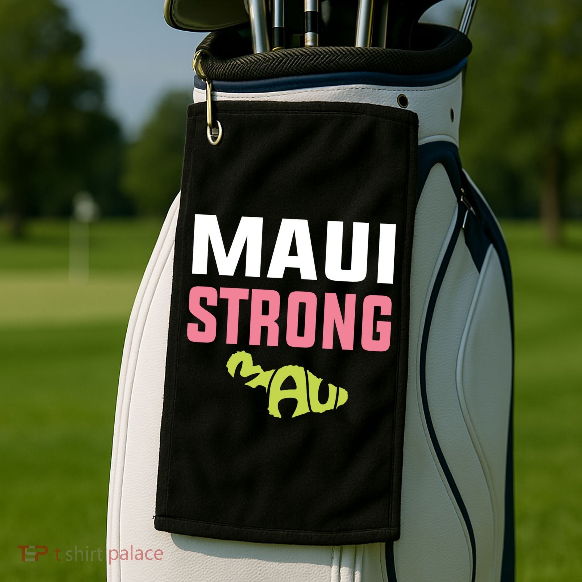 Pray For Maui Hawaii Strong Golf Towel