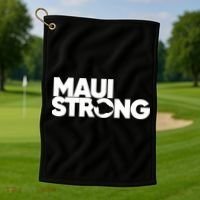 Pray For Maui Hawaii Strong Golf Towel thumb 1