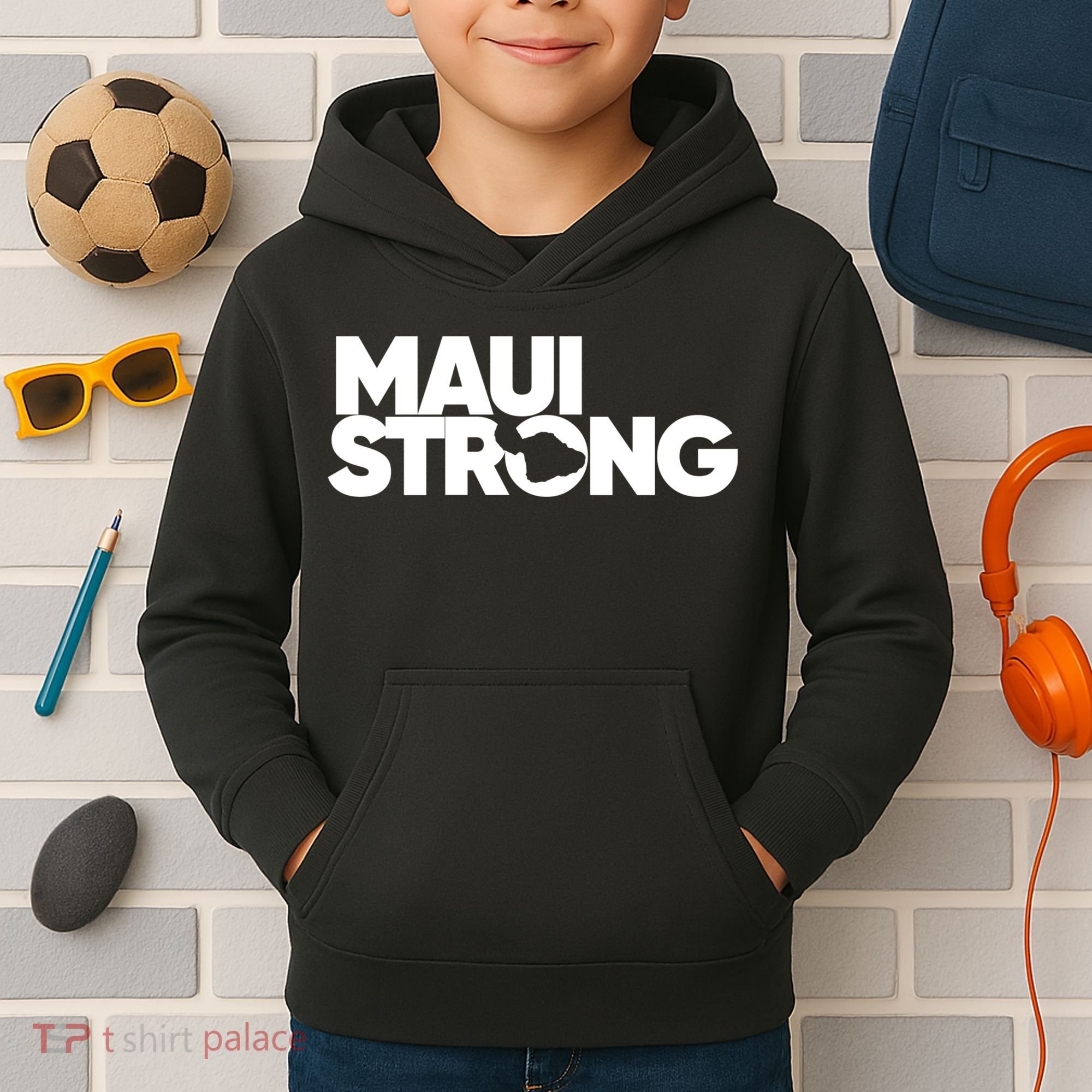 Pray For Maui Hawaii Strong Kids Hoodie