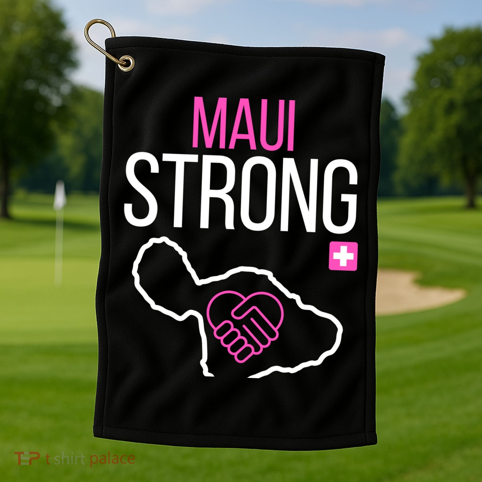 Pray For Maui Hawaii Strong Golf Towel