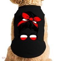 Polish Flag Messy Bun Patriotic Polska Poland Gift Doggie Tank thumb 0