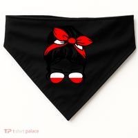 Polish Flag Messy Bun Patriotic Polska Poland Gift USA-Made Doggie Bandana thumb 0