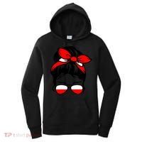 Polish Flag Messy Bun Patriotic Polska Poland Gift Women's Hoodie thumb 0