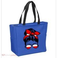 Polish Flag Messy Bun Patriotic Polska Poland Gift Tote Bag thumb 2