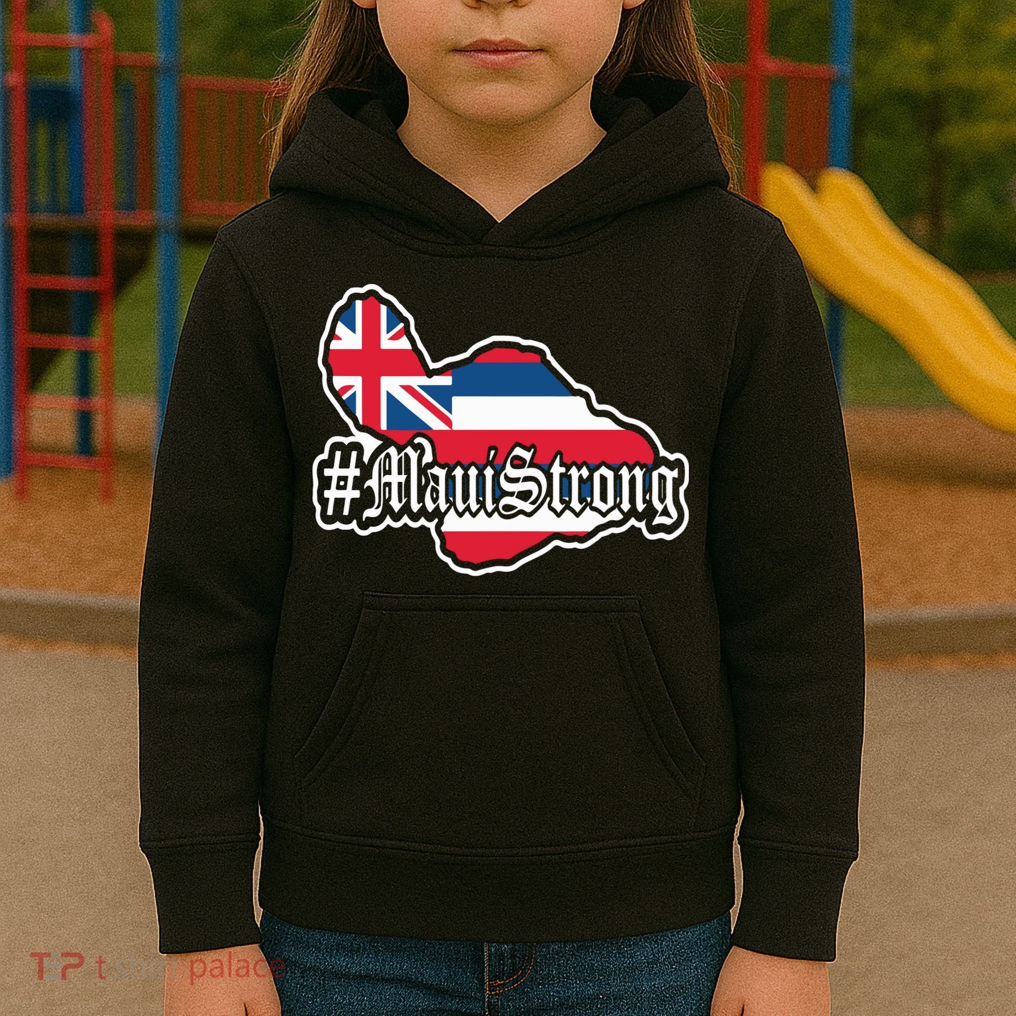 Pray For Maui Strong Hawaii Strong Save Maui Hawaii Kids Hoodie