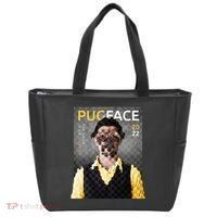 Pug Face Man Magazine Pixelated Tote Bag thumb 0