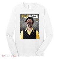Pug Face Man Magazine Pixelated Long Sleeve Shirt thumb 0