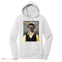 Pug Face Man Magazine Pixelated Women's Hoodie thumb 0