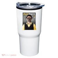 Pug Face Man Magazine Pixelated Tumbler thumb 0