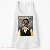 Pug Face Man Magazine Pixelated Women's Tank Top thumb 0