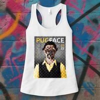 Pug Face Man Magazine Pixelated Women's Tank Top thumb 3