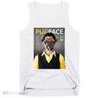Pug Face Man Magazine Pixelated Tank Top thumb 0