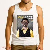 Pug Face Man Magazine Pixelated Tank Top thumb 3