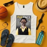 Pug Face Man Magazine Pixelated Tank Top thumb 4
