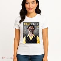 Pug Face Man Magazine Pixelated Women's T-Shirt thumb 4