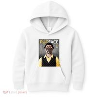 Pug Face Man Magazine Pixelated Kids Hoodie thumb 0