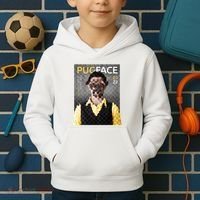 Pug Face Man Magazine Pixelated Kids Hoodie thumb 2