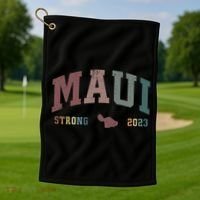 Pray For Maui Hawaii Strong Lahaina Fires Donate Golf Towel thumb 1