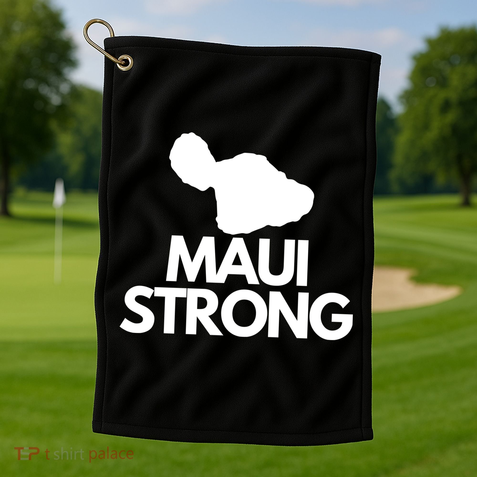 Pray For Maui Hawaii Strong Golf Towel