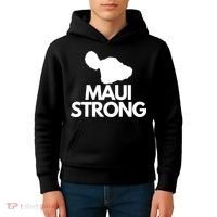 Pray For Maui Hawaii Strong Kids Hoodie thumb 4