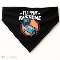 Pinball For Men Flippin' Awesome Flipping Arcade USA-Made Doggie Bandana thumb 0