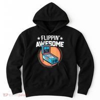Pinball For Men Flippin' Awesome Flipping Arcade Hoodie thumb 0