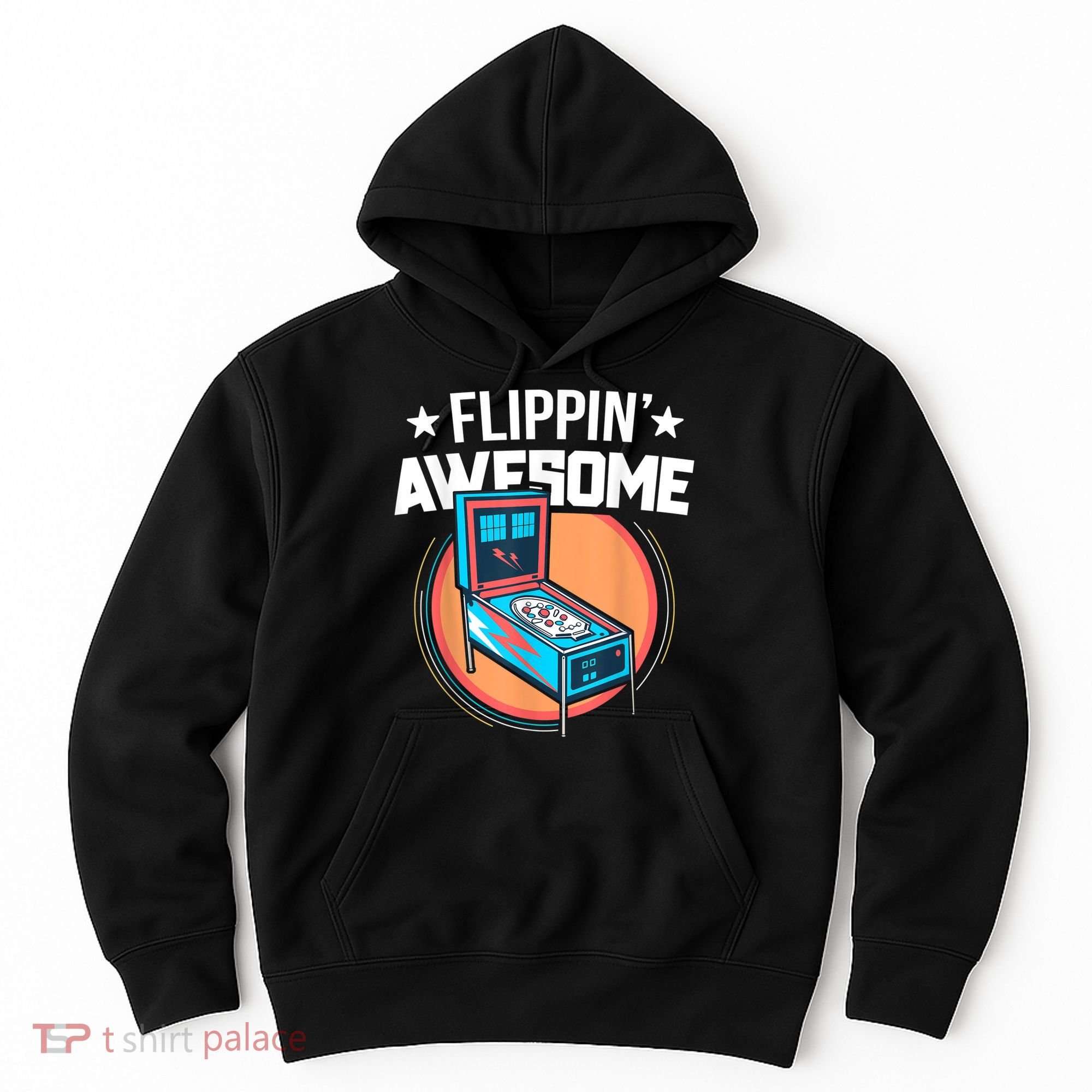 Pinball For Men Flippin' Awesome Flipping Arcade Hoodie