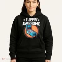 Pinball For Men Flippin' Awesome Flipping Arcade Hoodie thumb 5