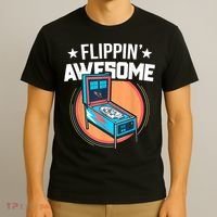 Pinball For Men Flippin' Awesome Flipping Arcade T-Shirt thumb 3