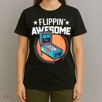 Pinball For Men Flippin' Awesome Flipping Arcade T-Shirt thumb 4