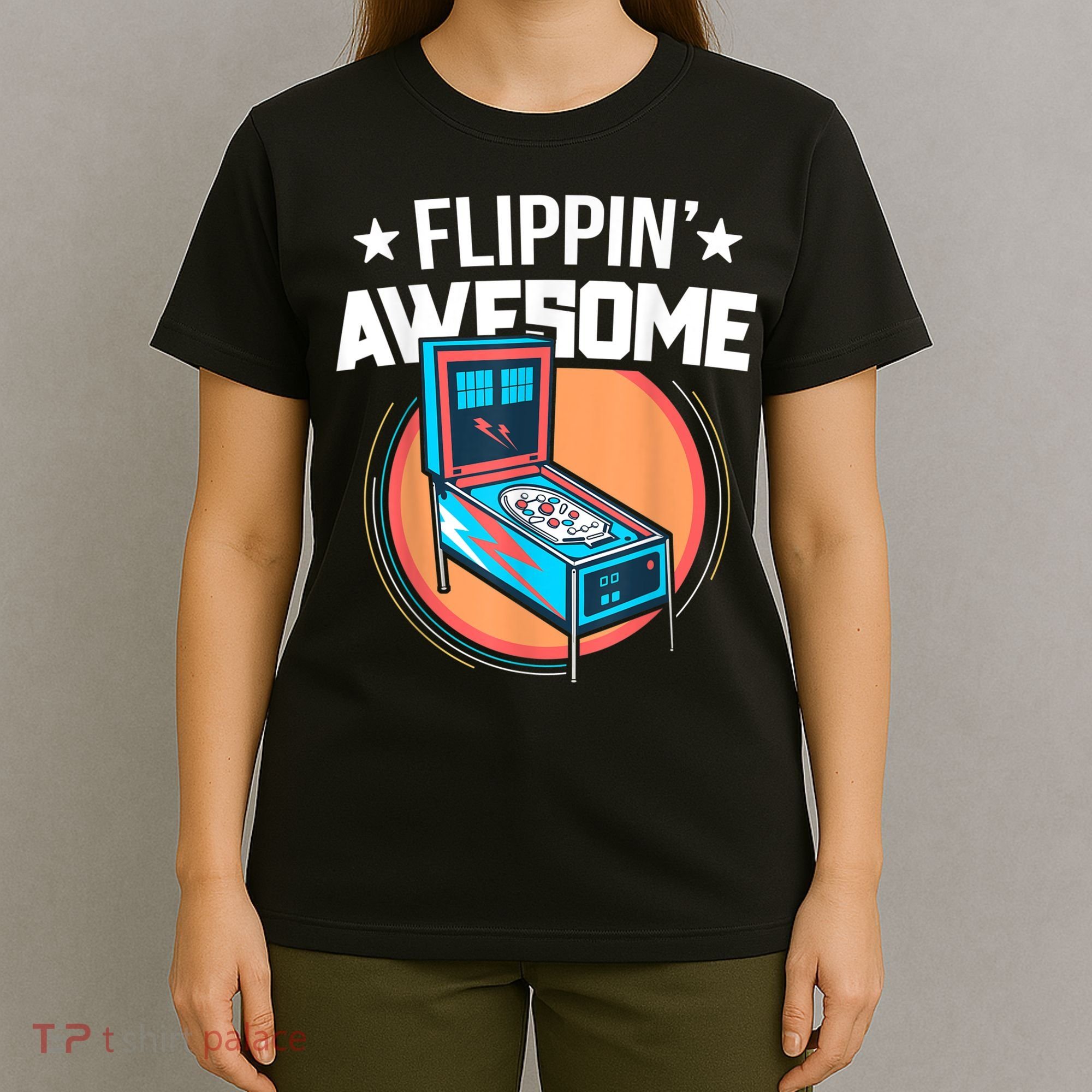 Pinball For Men Flippin' Awesome Flipping Arcade T-Shirt