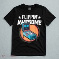 Pinball For Men Flippin' Awesome Flipping Arcade T-Shirt thumb 5