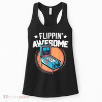 Pinball For Men Flippin' Awesome Flipping Arcade Women's Tank Top thumb 0