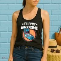 Pinball For Men Flippin' Awesome Flipping Arcade Women's Tank Top thumb 2