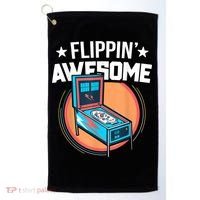 Pinball For Men Flippin' Awesome Flipping Arcade Golf Towel thumb 0