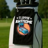 Pinball For Men Flippin' Awesome Flipping Arcade Golf Towel thumb 2