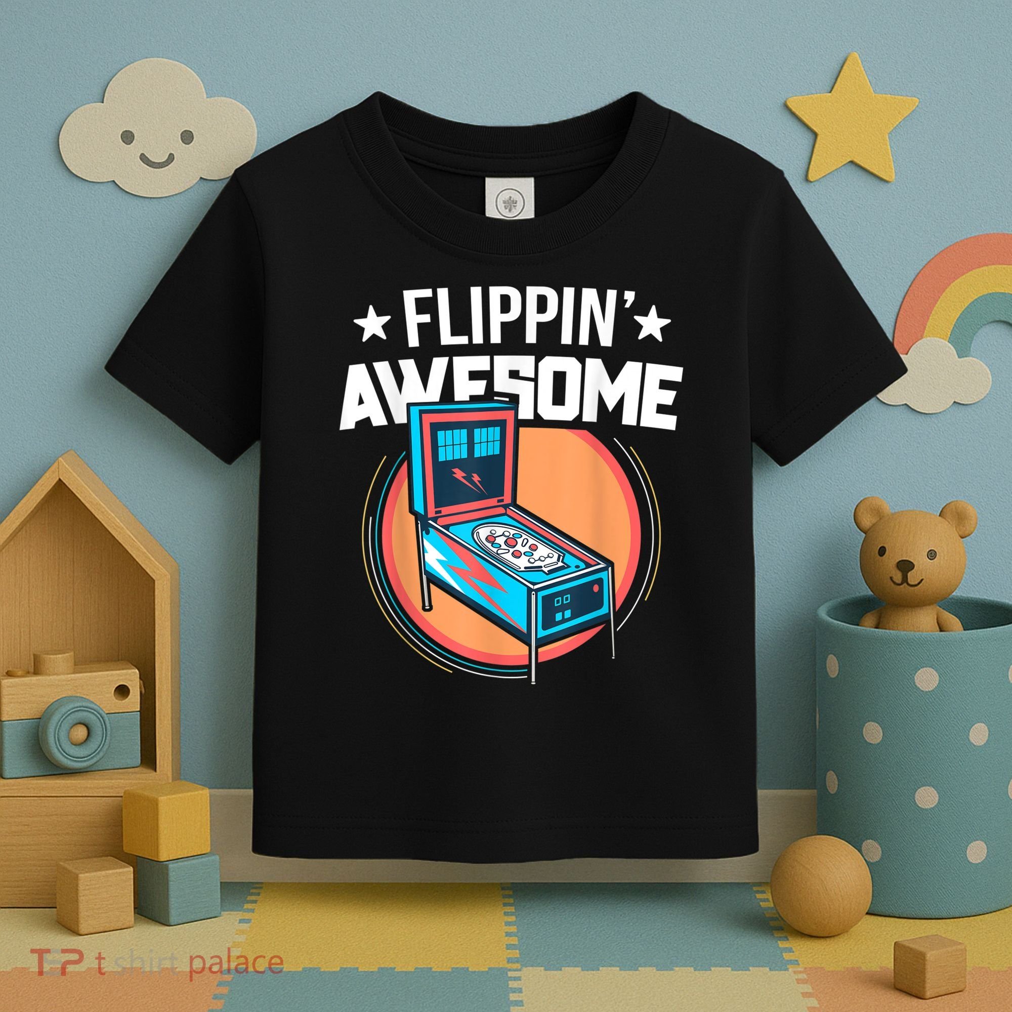 Pinball For Men Flippin' Awesome Flipping Arcade Toddler T-Shirt