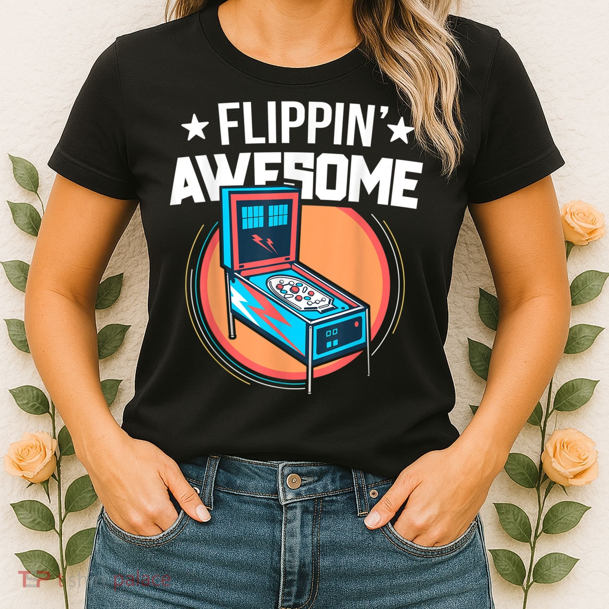 Pinball For Men Flippin' Awesome Flipping Arcade Women's T-Shirt