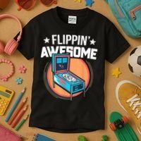 Pinball For Men Flippin' Awesome Flipping Arcade Kids T-Shirt thumb 3