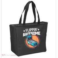 Pinball For Men Flippin' Awesome Flipping Arcade Tote Bag thumb 2
