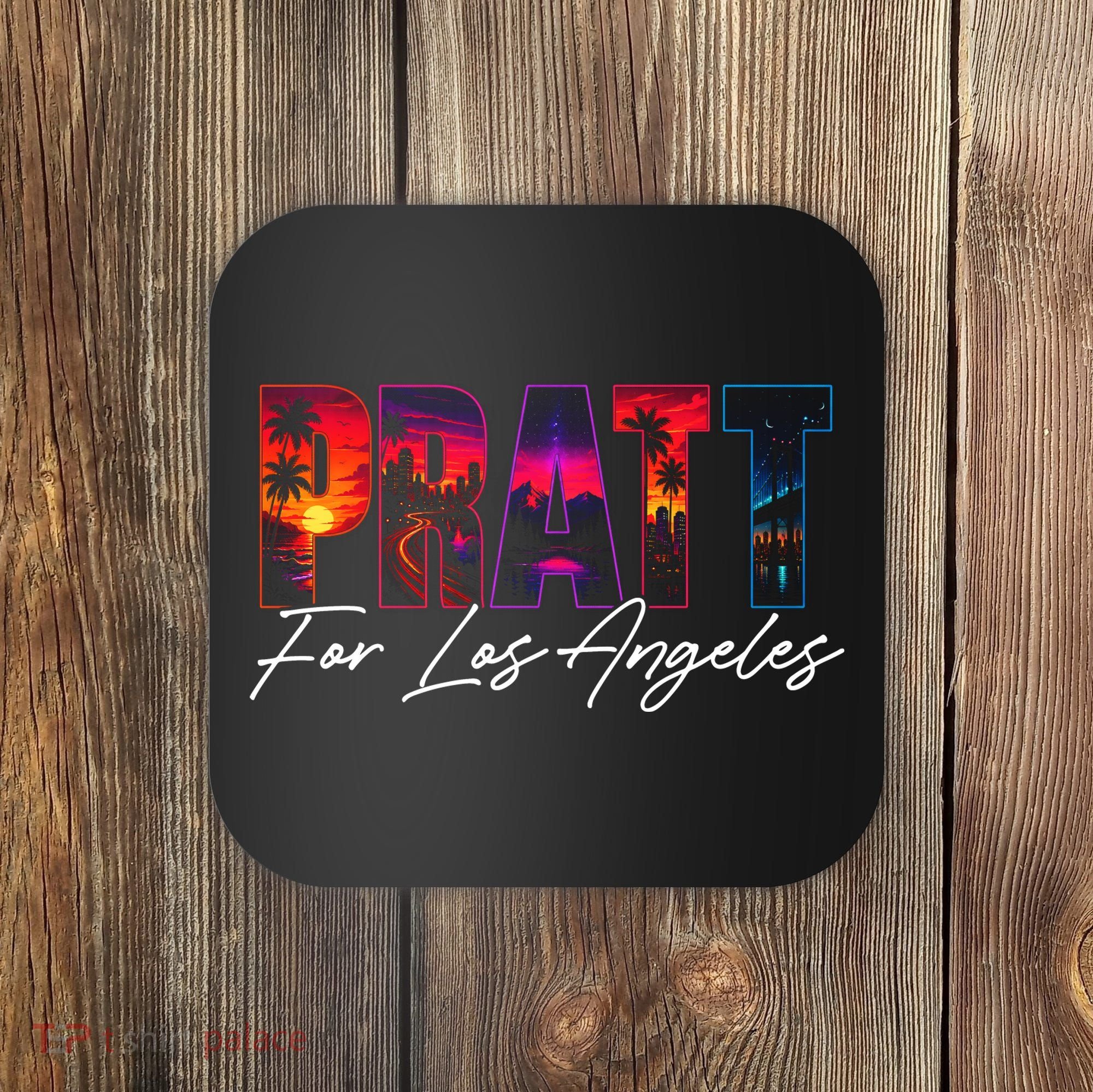 Pratt For Mayor Of Los Angeles Tropical Style Coaster