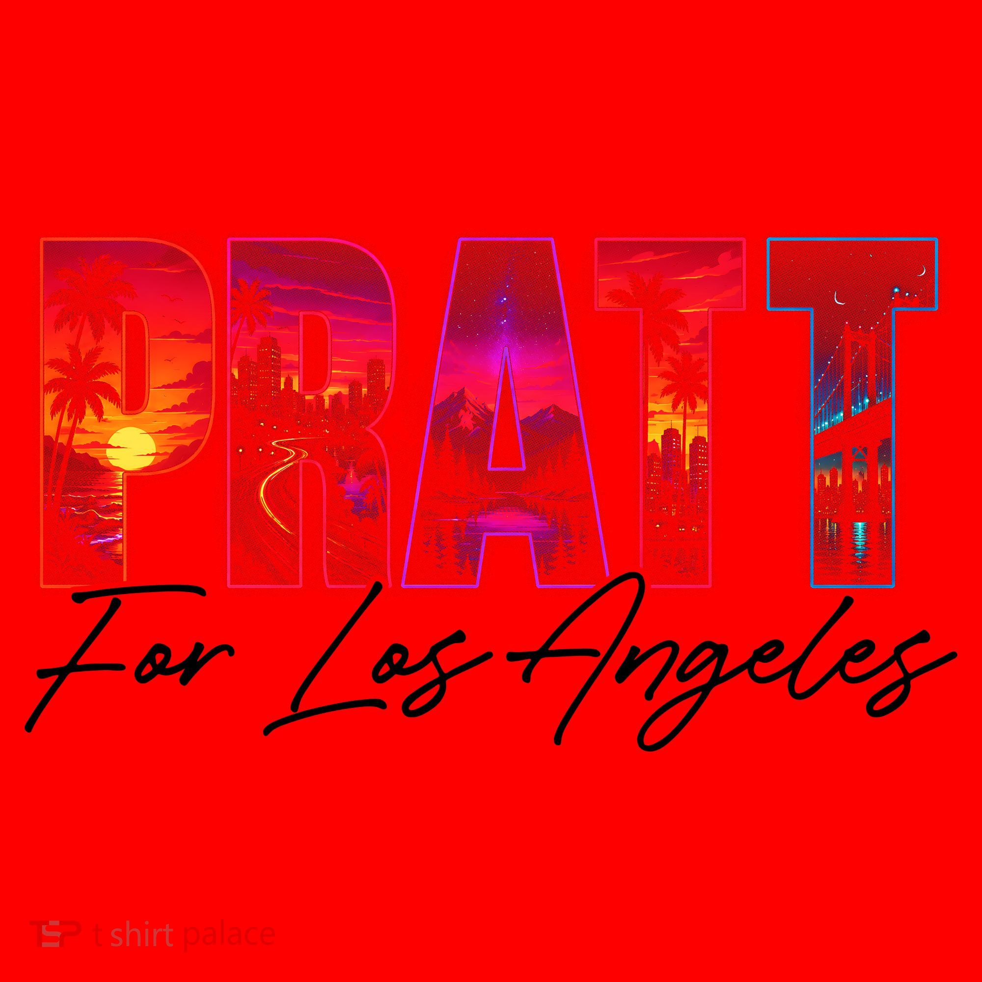 Pratt For Mayor Of Los Angeles Tropical Style Santa Hat