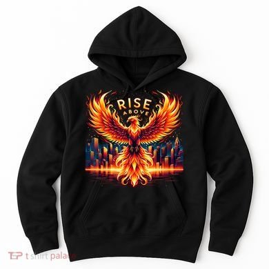Phoenix Fire Mythical Bird Inspirational Motivational Hoodie