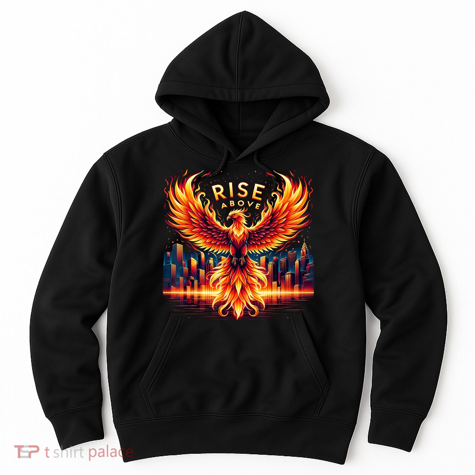 Phoenix Fire Mythical Bird Inspirational Motivational Hoodie