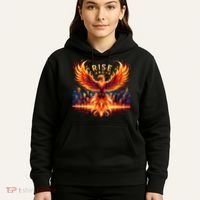 Phoenix Fire Mythical Bird Inspirational Motivational Hoodie thumb 5